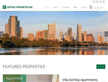Tablet Screenshot of centralpropertiesaustin.com